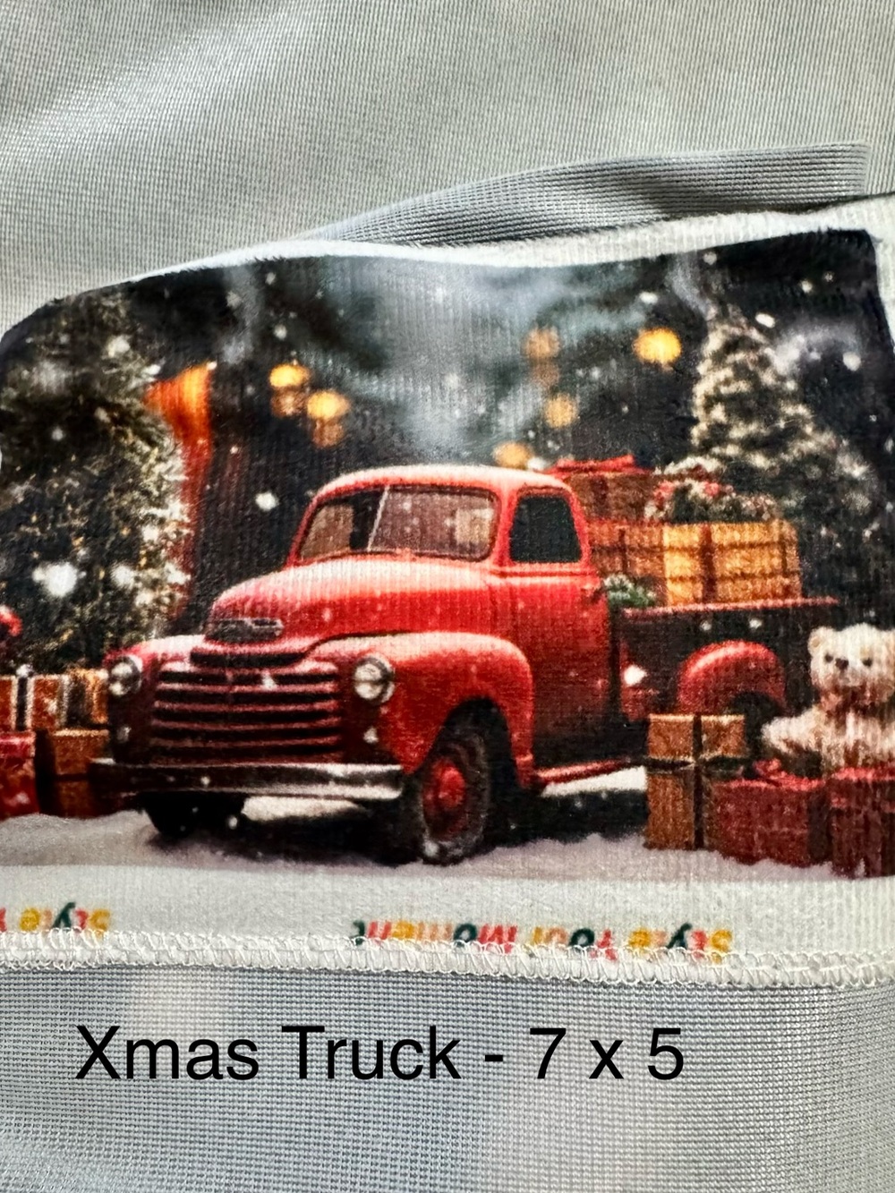 Christmas Red Truck Photography Backdrop (Kate Backdrop)